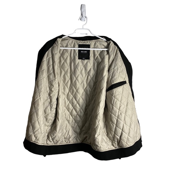 Only & Sons Men's Black Love x Loyalty Full Zip Bomber Jacket - Picture 9 of 13